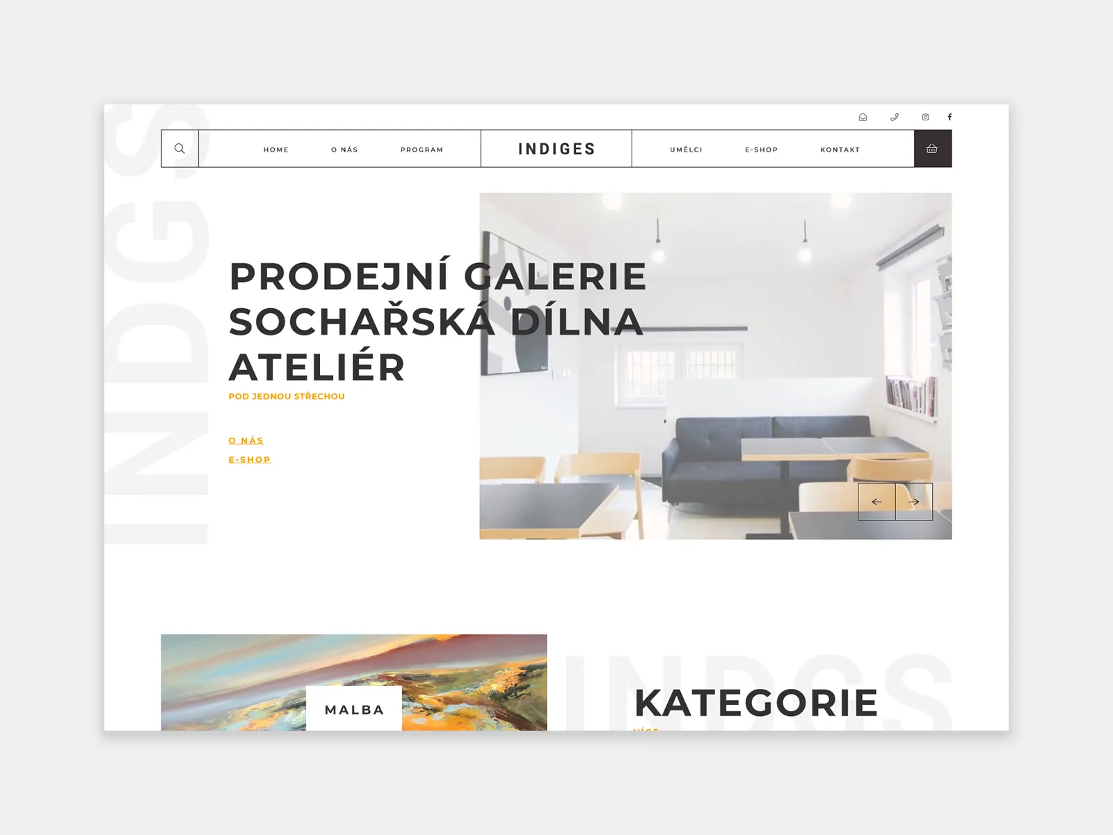 Online galerie Indiges