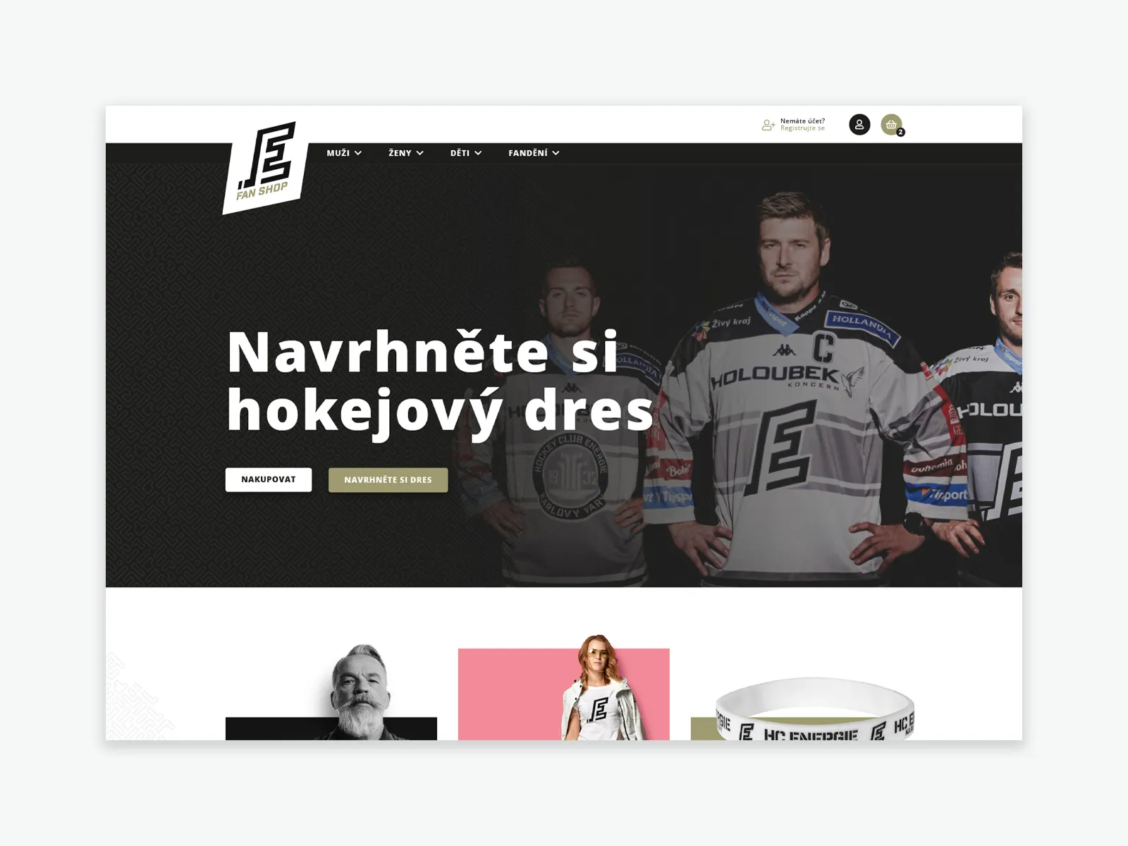 Grafický návrh klubového fanshopu