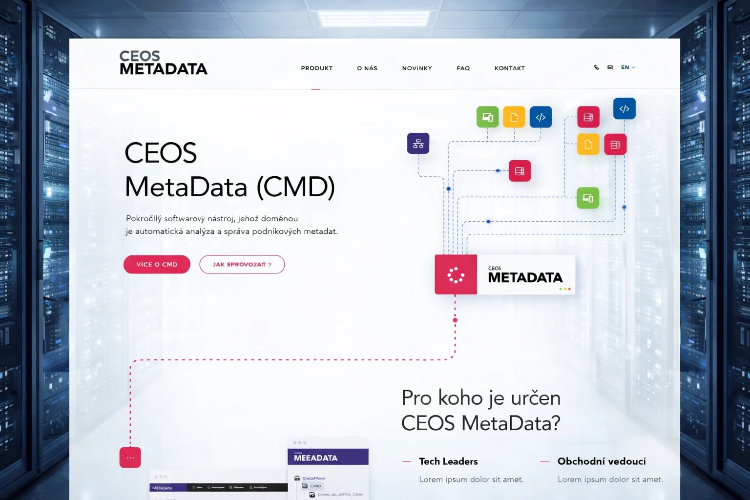 Web pro softwarový nástroj