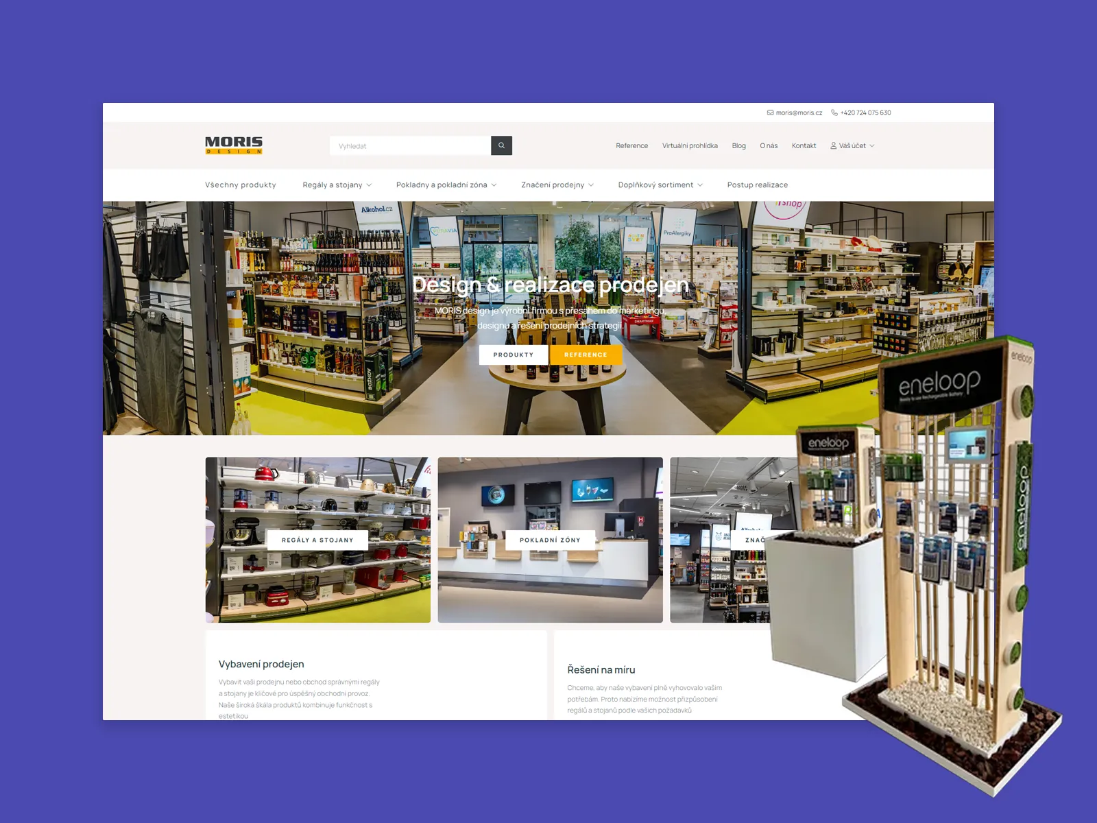 Vybavení prodejen Moris Design