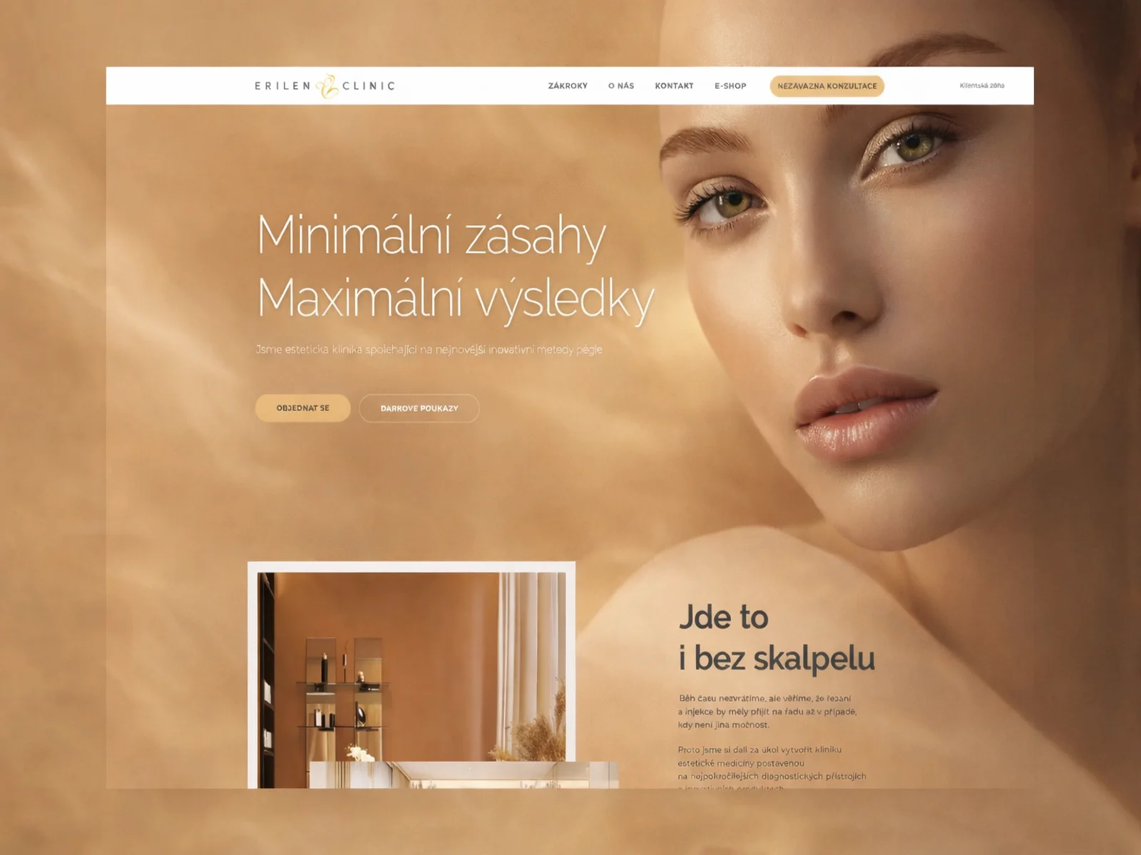 Firemní web estetické kliniky