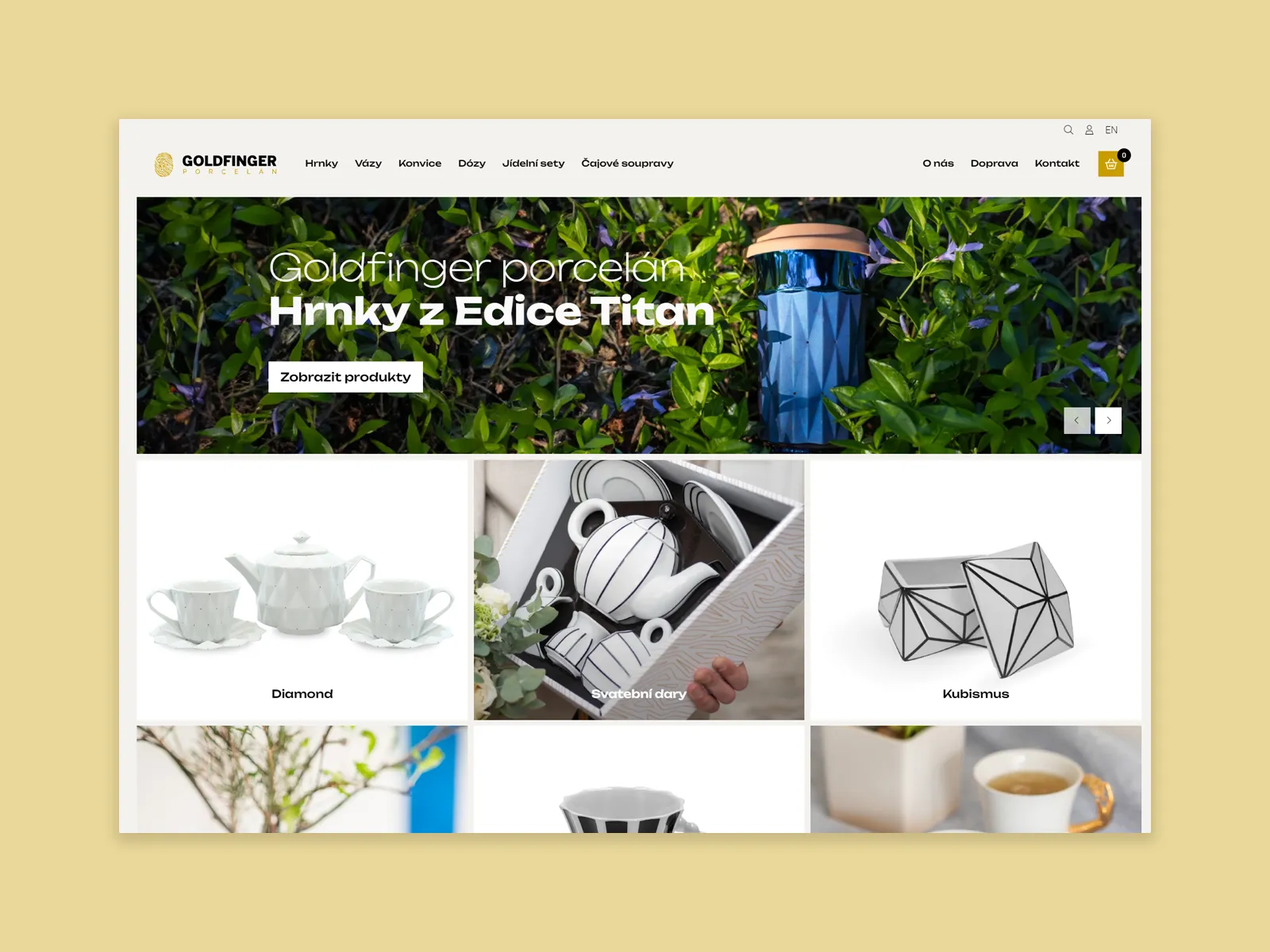 Goldfinger Porcelán