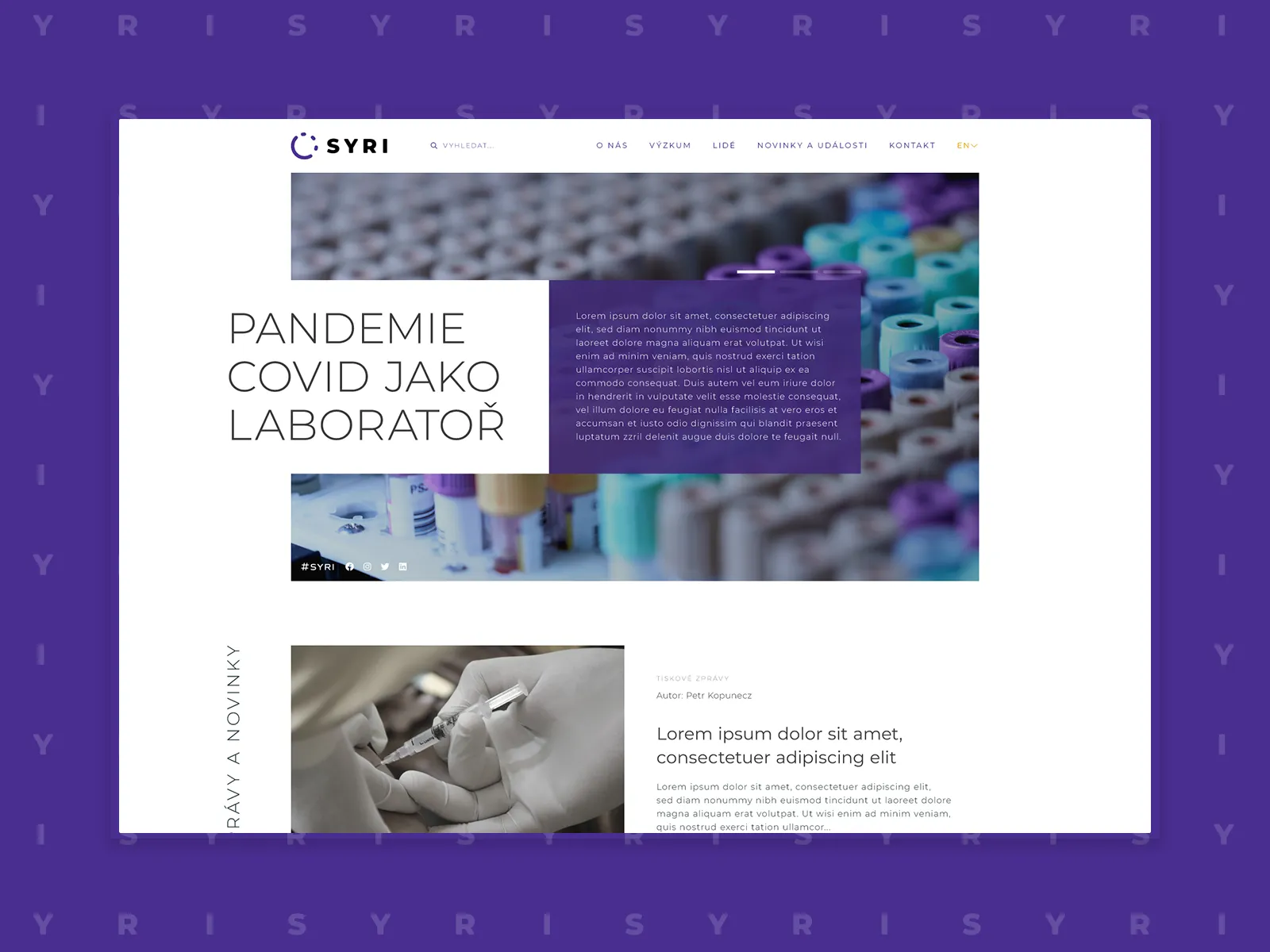 Portál národního institutu SYRI